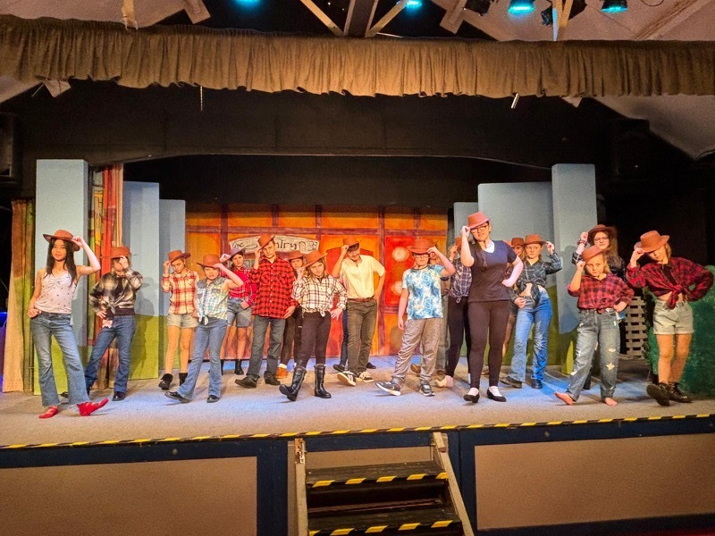 Other image for Youngsters treading the boards in panto